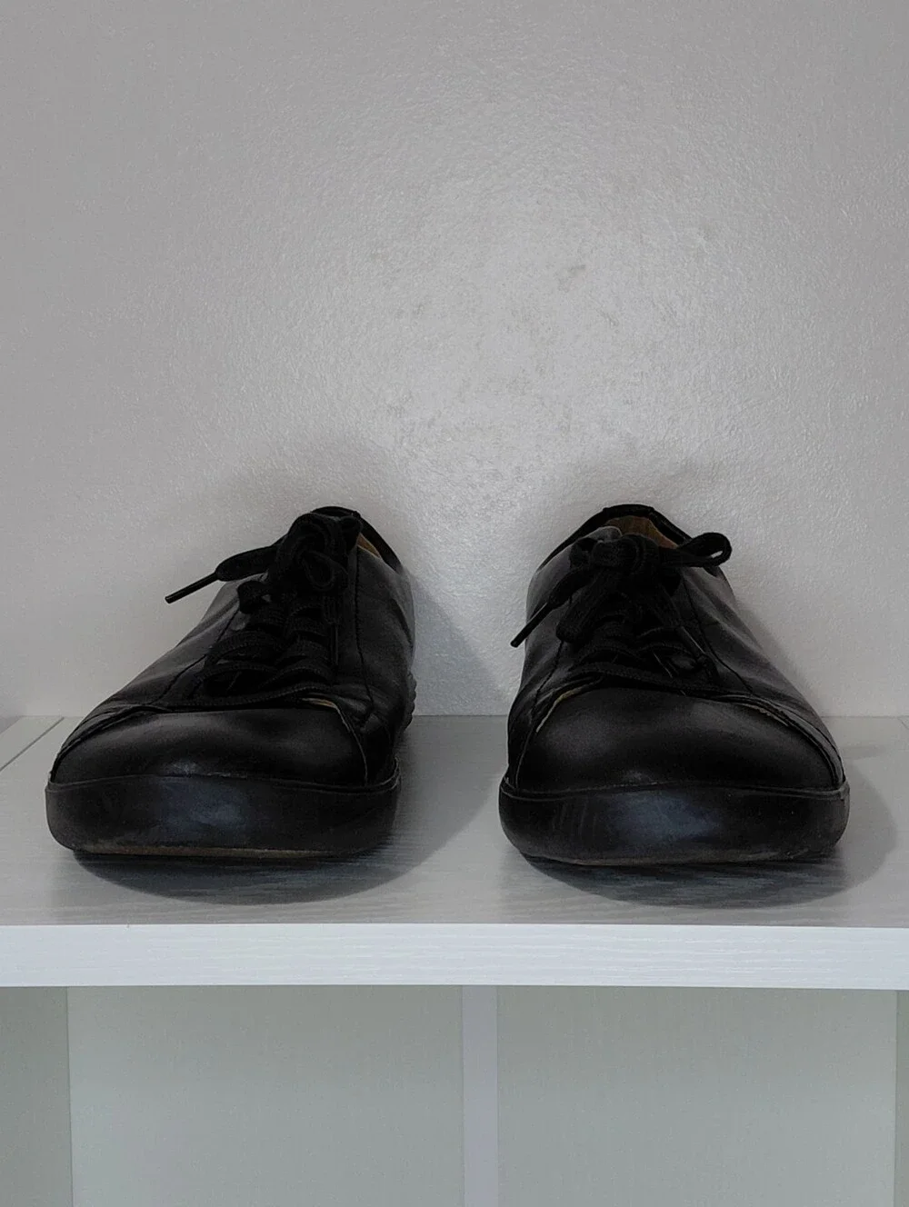 Cole Haan 9.5W Men's Black Leather Derby Shoes – Sleek Lace-Up Oxford Sneakers